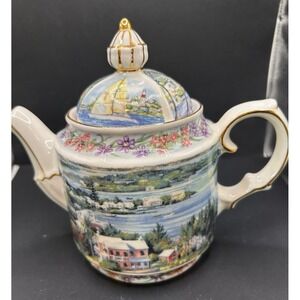 James Sadler Teapot Salt Kettle View Bermuda Lyric Made In India